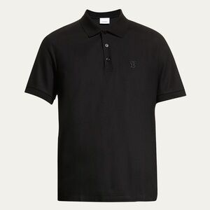Burberry Men’s black cotton polo shirt